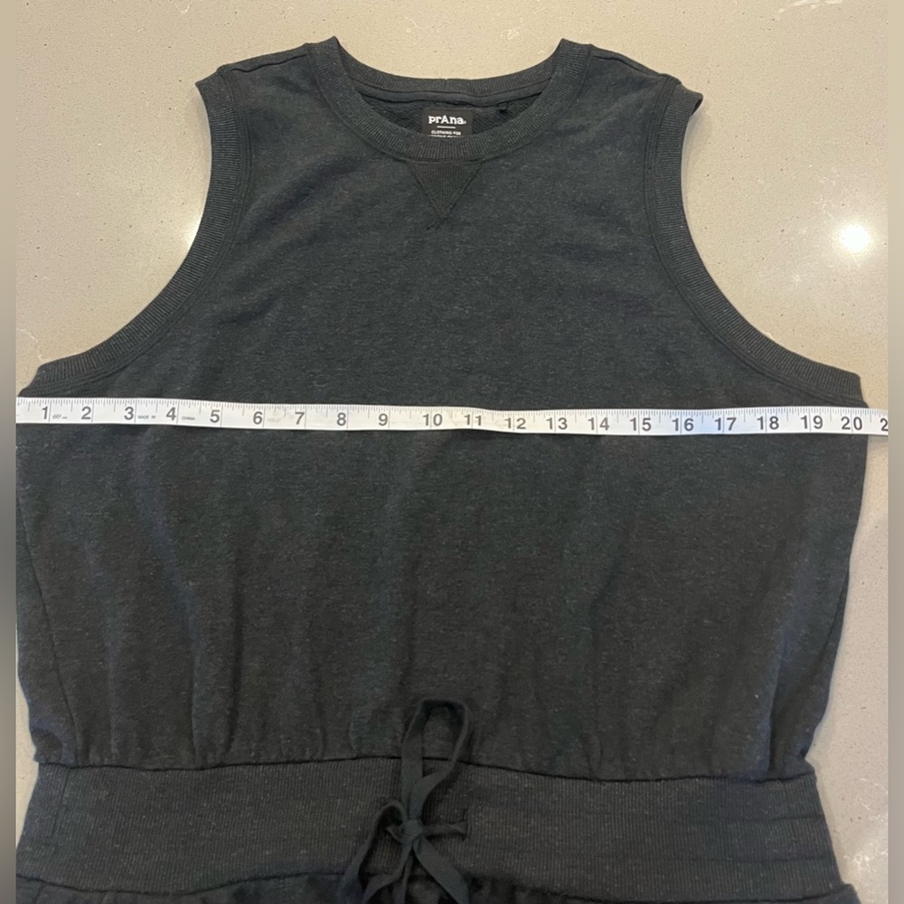 PRANA Cozy Up Beach Hopper Blouson Dress Dark Gray Women’s Size L - Picture 6 of 10